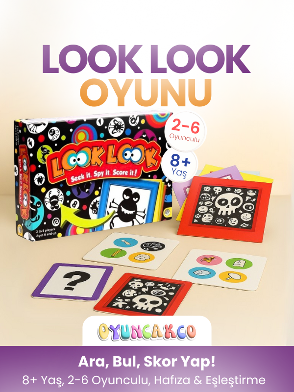 Look Look Görsel Dikkat Oyunu | 8+ Yaş, Hafıza ve Eşleştirme