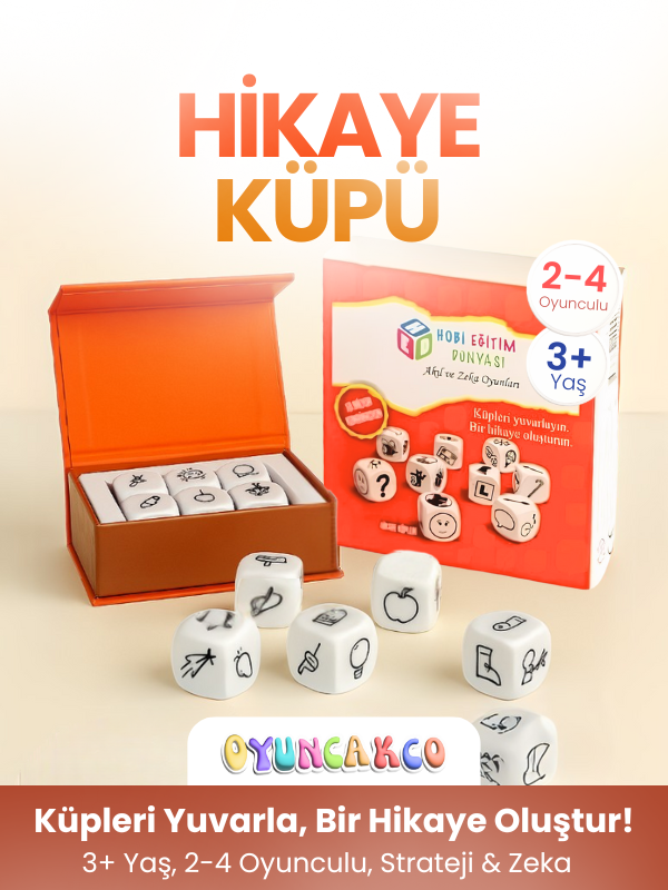 Hikaye Küpü Anlatım ve Zeka Oyunu | 3+ Yaş, 2-4 Oyunculu Hikaye Geliştirme Seti