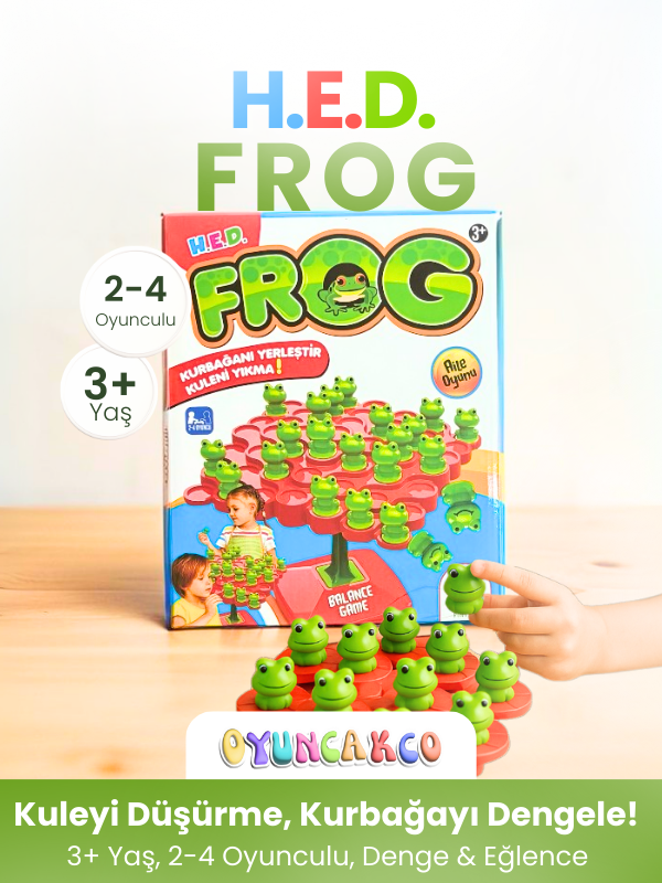 H.E.D. Frog Kurbağa Denge Oyunu | 3+ Yaş Aile Oyunu