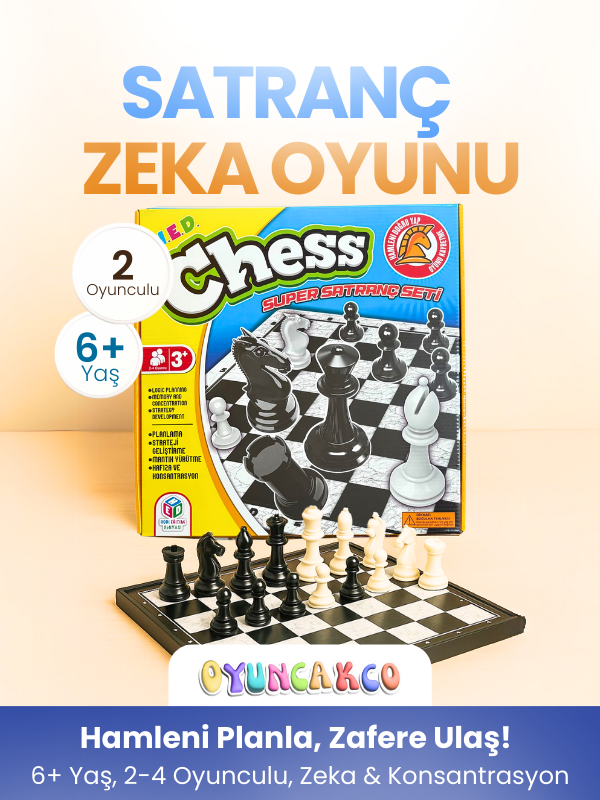 H.E.D. Chess Satranç Zeka Oyunu | 6+ Yaş Strateji Geliştirici Set