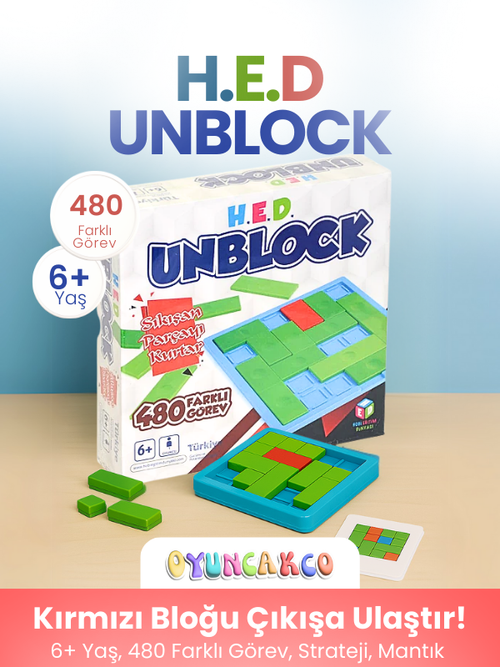 H.E.D UNBLOCK Zeka Oyunu | 480 Görevli Blok Strateji Oyunu (6+ Yaş)
