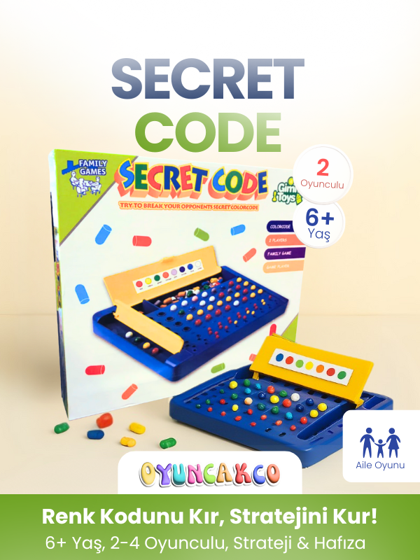 Secret Code Renk Kodunu Kırma Oyunu | 6+ Yaş Strateji & Zeka Oyunu